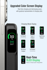 F52 Magnetic Power Bank with Dual Built-in Cables and TFT Digital Display 2