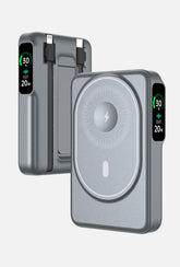 F52 Magnetic Power Bank with Dual Built-in Cables and TFT Digital Display 2