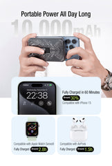 H1 3 in 1 Magnetic Wireless Charger Dark-Grey