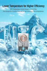 LP002FX Magnetic Power Bank with Dual Built in Cables and LEC Digital Display