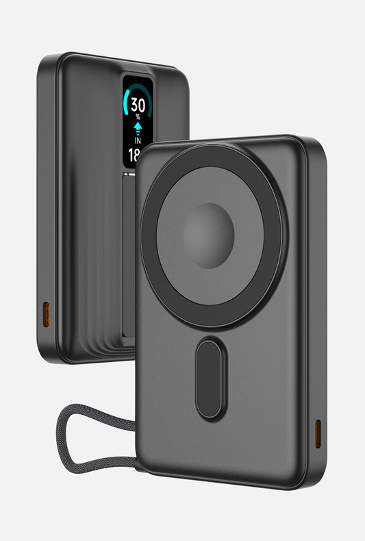 LP003 TFT display wireless power bank built in PD 22.5W charge cable 10000mAh
