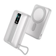 Qi2 wireless power bank with built in PD 20W charge cable