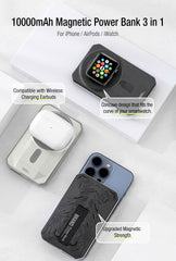H1 3 in 1 Magnetic Wireless Charger 10000mAh quick charge IML