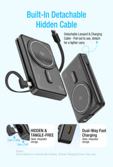 LP013 10000mAh magnetic power bank 35W quick charge qi2.0