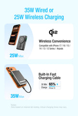 LP013 10000mAh magnetic power bank 35W quick charge qi2.0