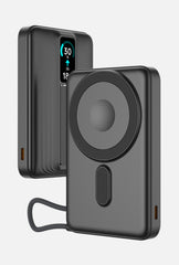 LP003 TFT display wireless power bank built in PD 22.5W charge cable 10000mAh