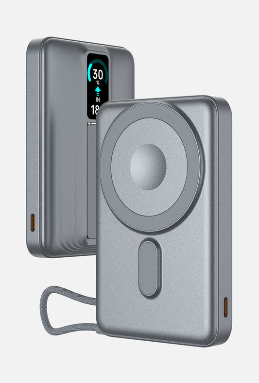 LP003 TFT display wireless power bank built in PD 22.5W charge cable 10000mAh