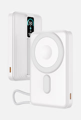 LP003 TFT display wireless power bank built in PD 22.5W charge cable 10000mAh